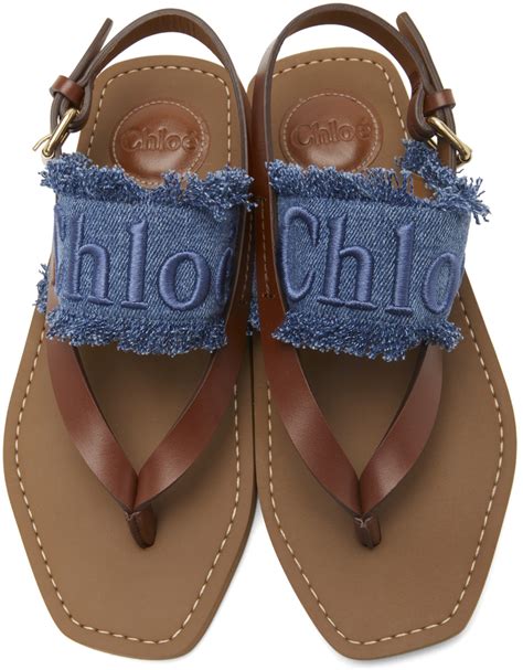 chloe sandal|chloe denim sandals.